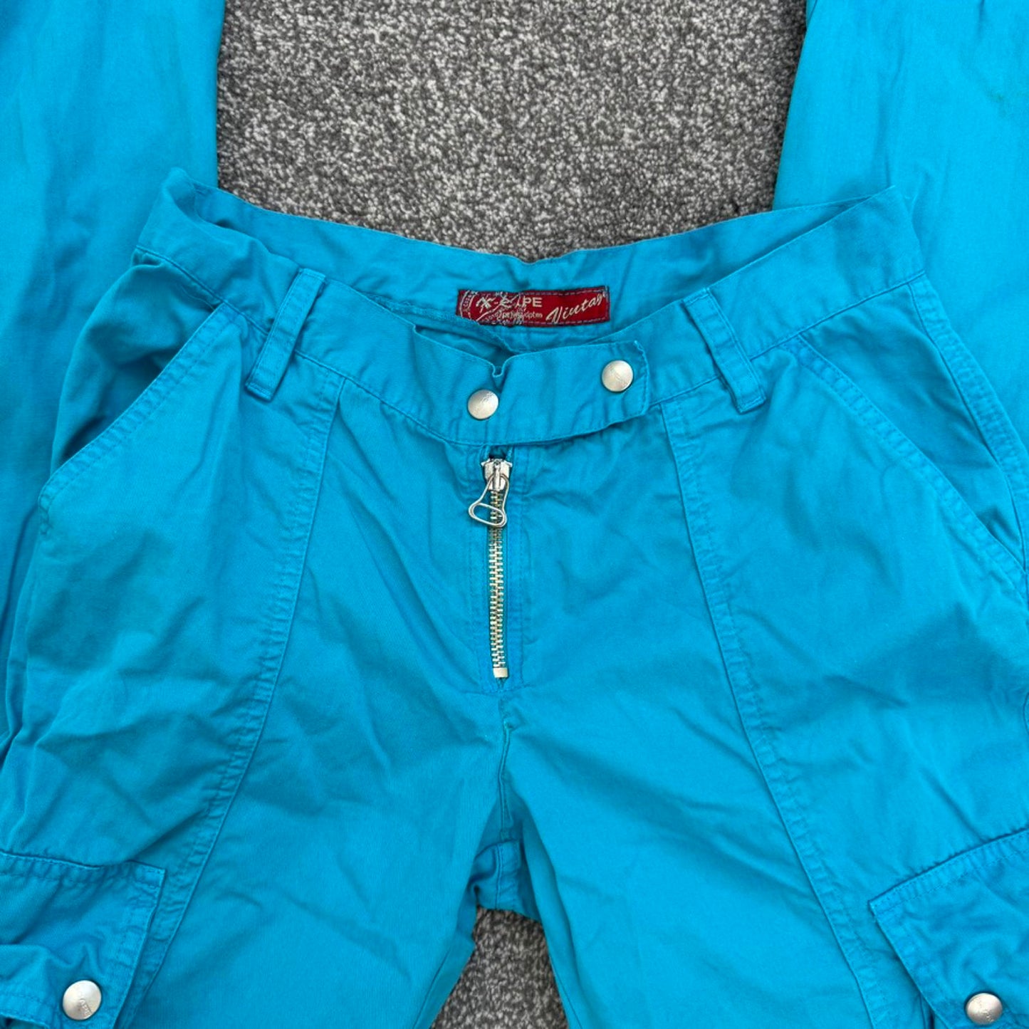 Y2K vintage low rise baggy cargo trousers utility parachute oversized