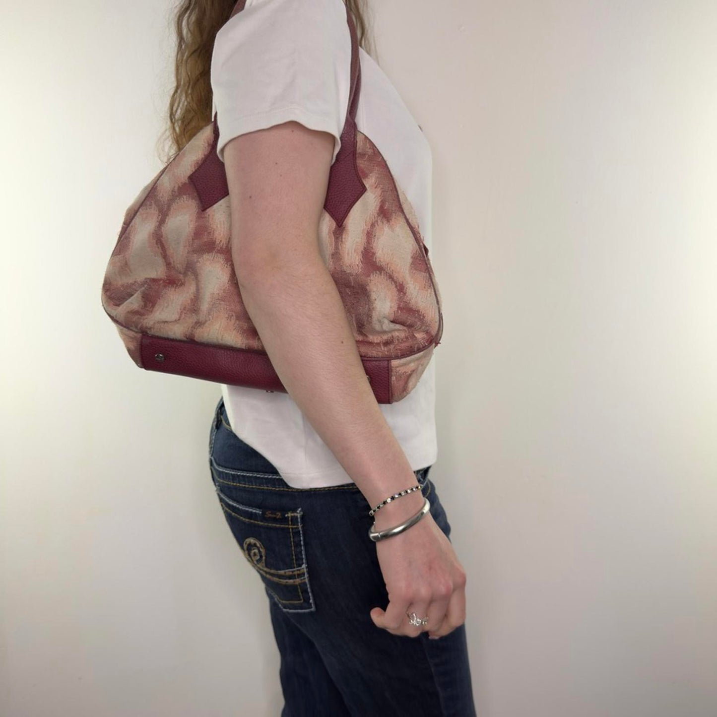 Vintage Vivienne Westwood Yasmine bowling handbag St Tropez cloth leopard print