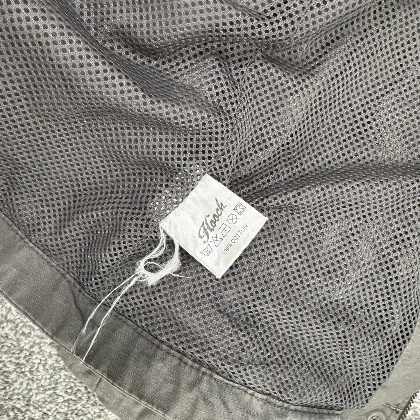 Y2K vintage Hooch lightweight zip up jacket cargo utility zippers high roll neck