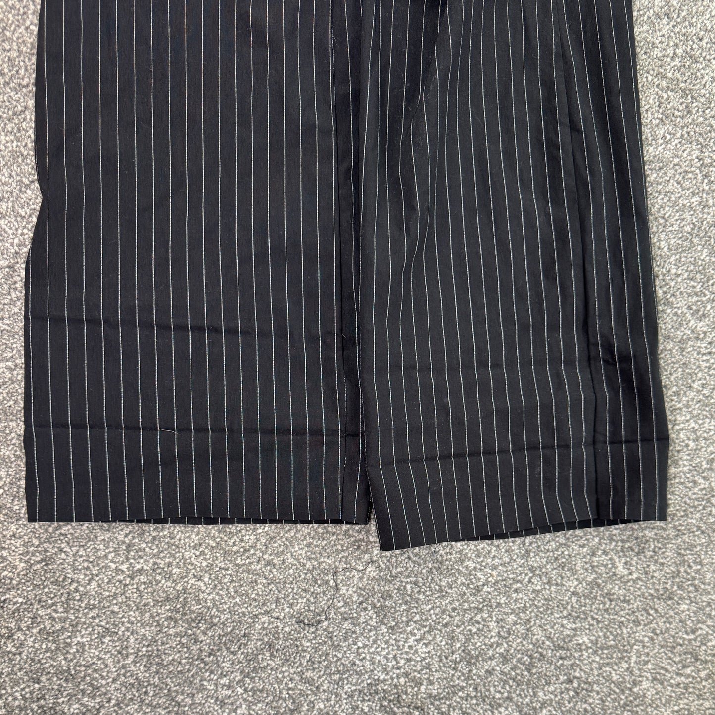 Y2K vintage pinstripe trousers stretchy tailored low rise bootcut