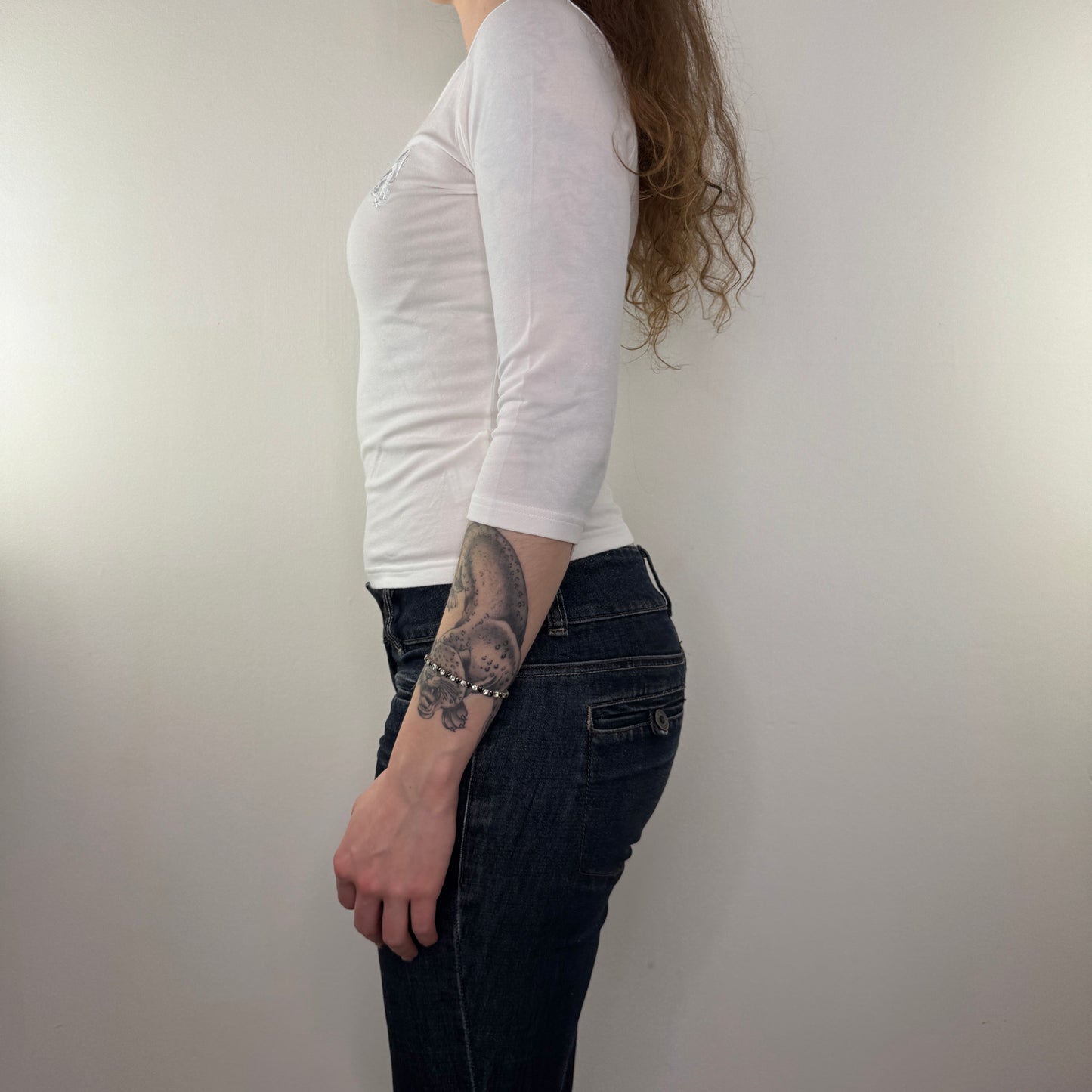 Y2K vintage Pringle 3/4 length sleeve top