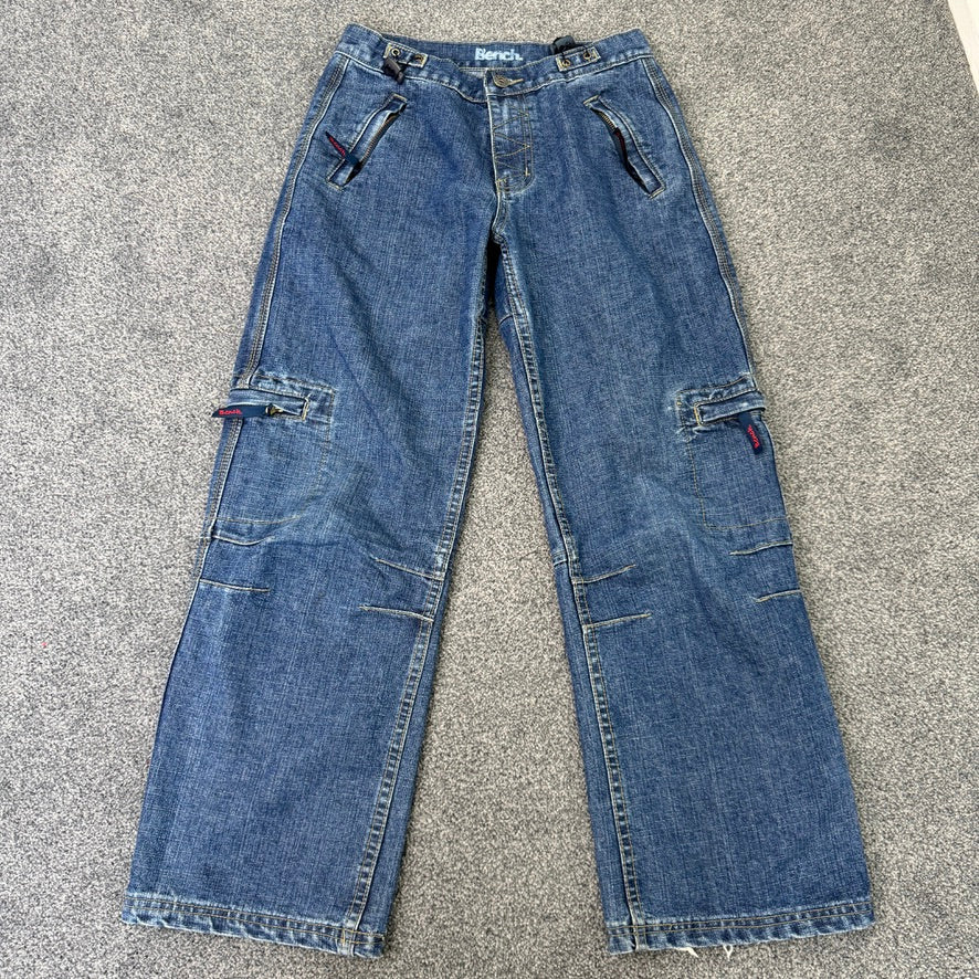 Y2K Bench denim cargo baggy jeans