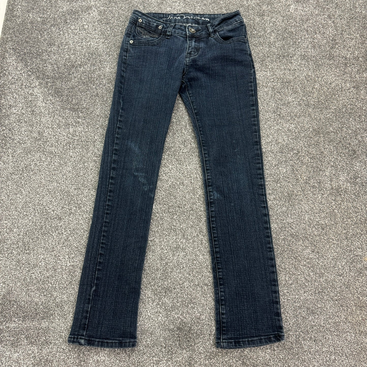 Y2K vintage Jane Norman low rise straight leg jeans rhinestone