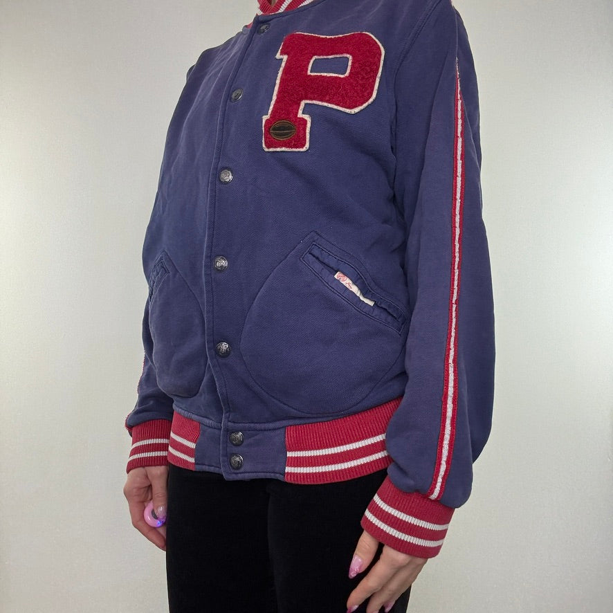 Vintage Polo Ralph Lauren varsity letterman bomber jacket New York Drake