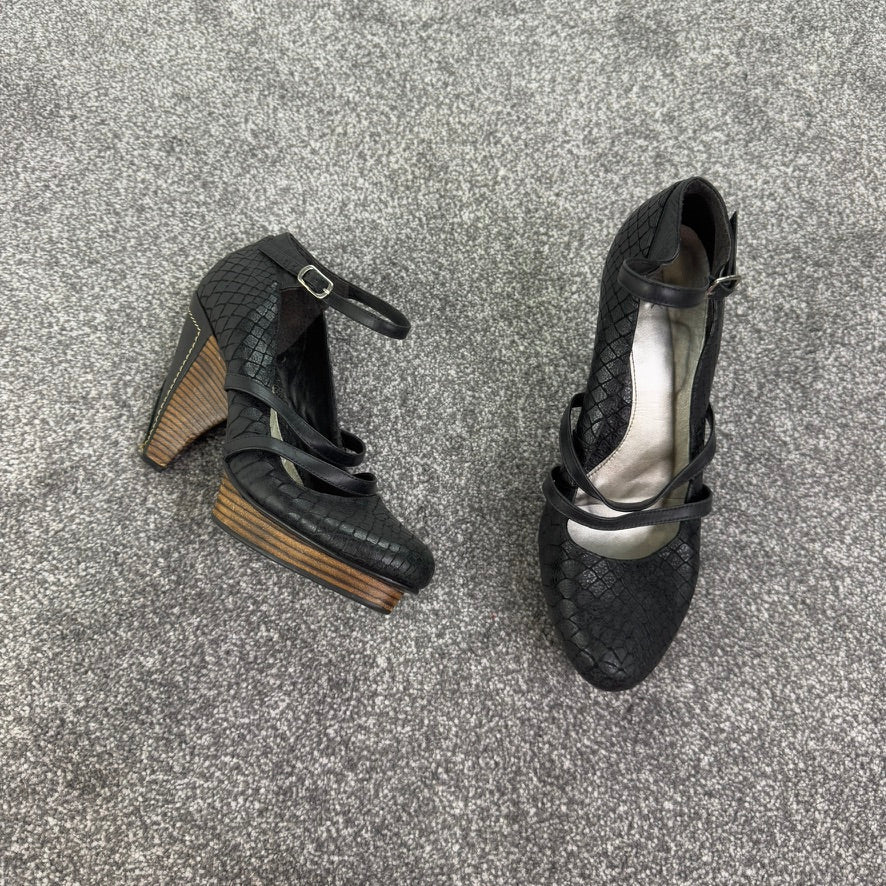 Y2K vintage archive leather platform high heels