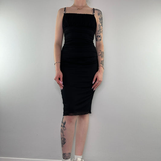 Y2K vintage Morgan De Toi ruched mesh midi dress