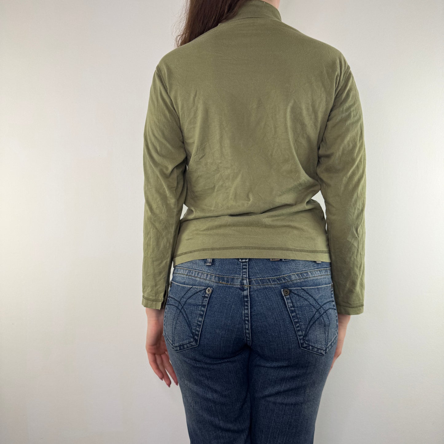 Y2K vintage boxing turtleneck 3/4 sleeve top