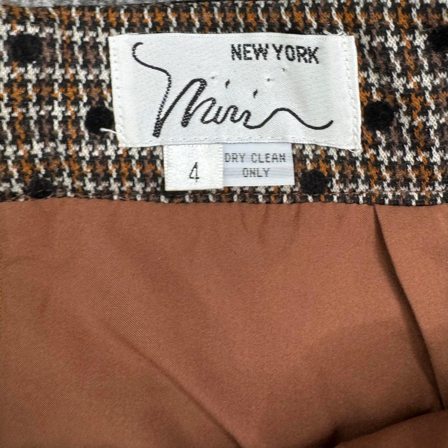 Y2K vintage polka dot midi skirt a line houndstooth velvet trim flowy circle