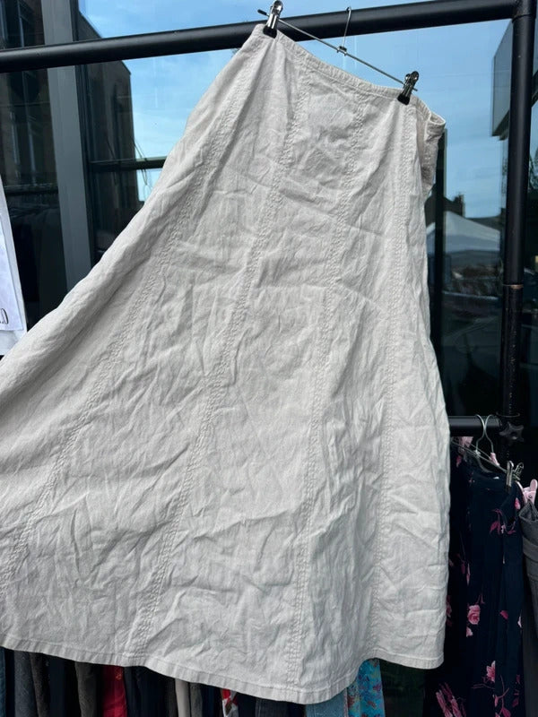 Y2K vintage Per Una linen blend maxi skirt a line