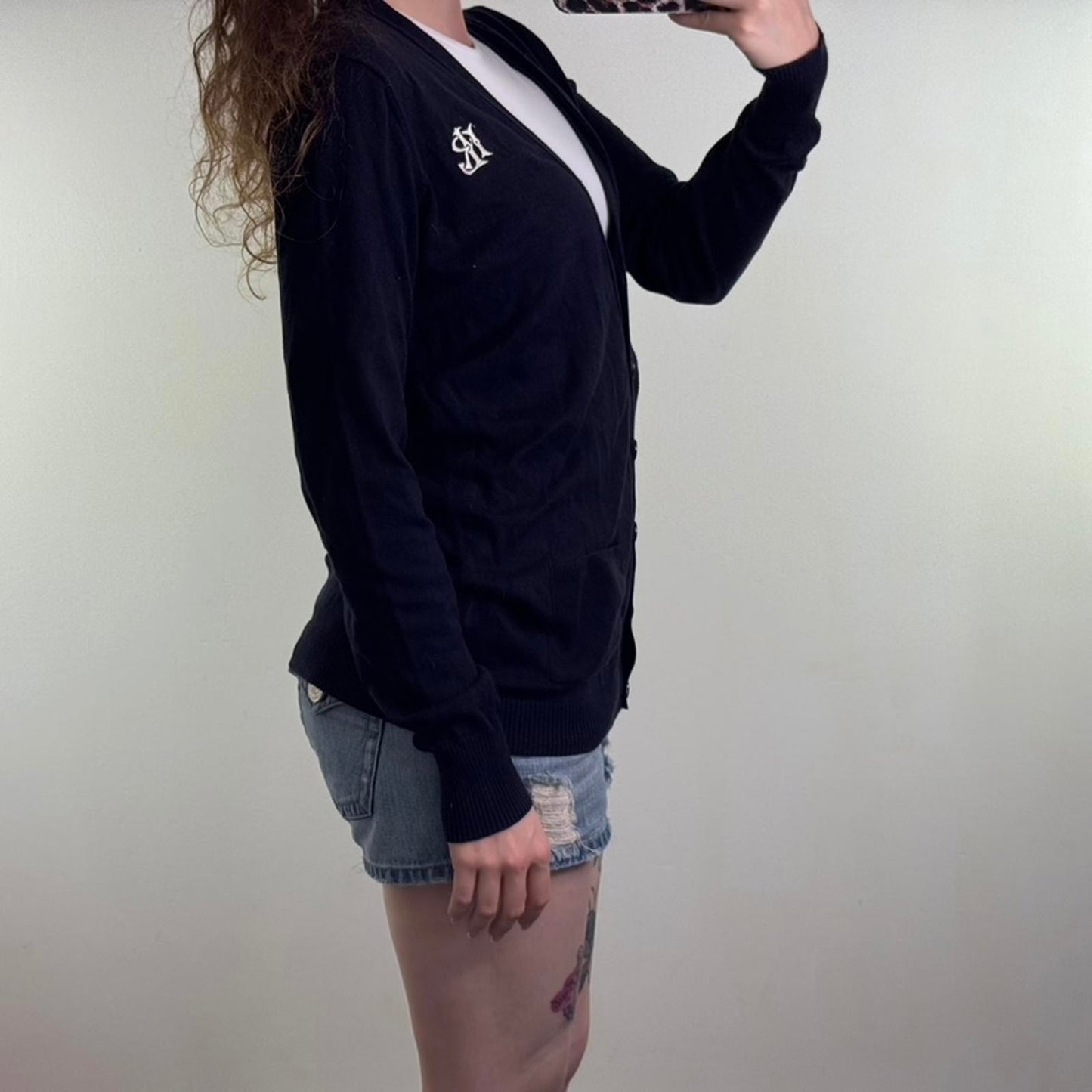 Ralph Lauren Polo Jeans Co button up cardigan V neck thin knit long sleeve