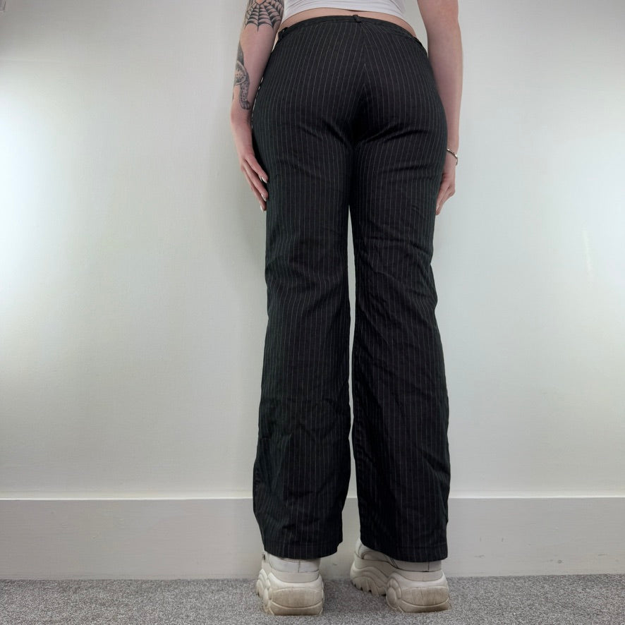 Y2K vintage pinstripe bootcut trousers