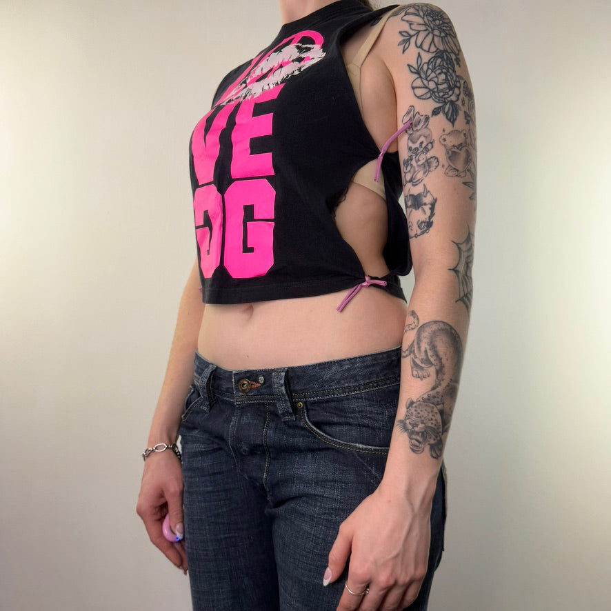 Y2K vintage mcbling clubbing rave love tank top