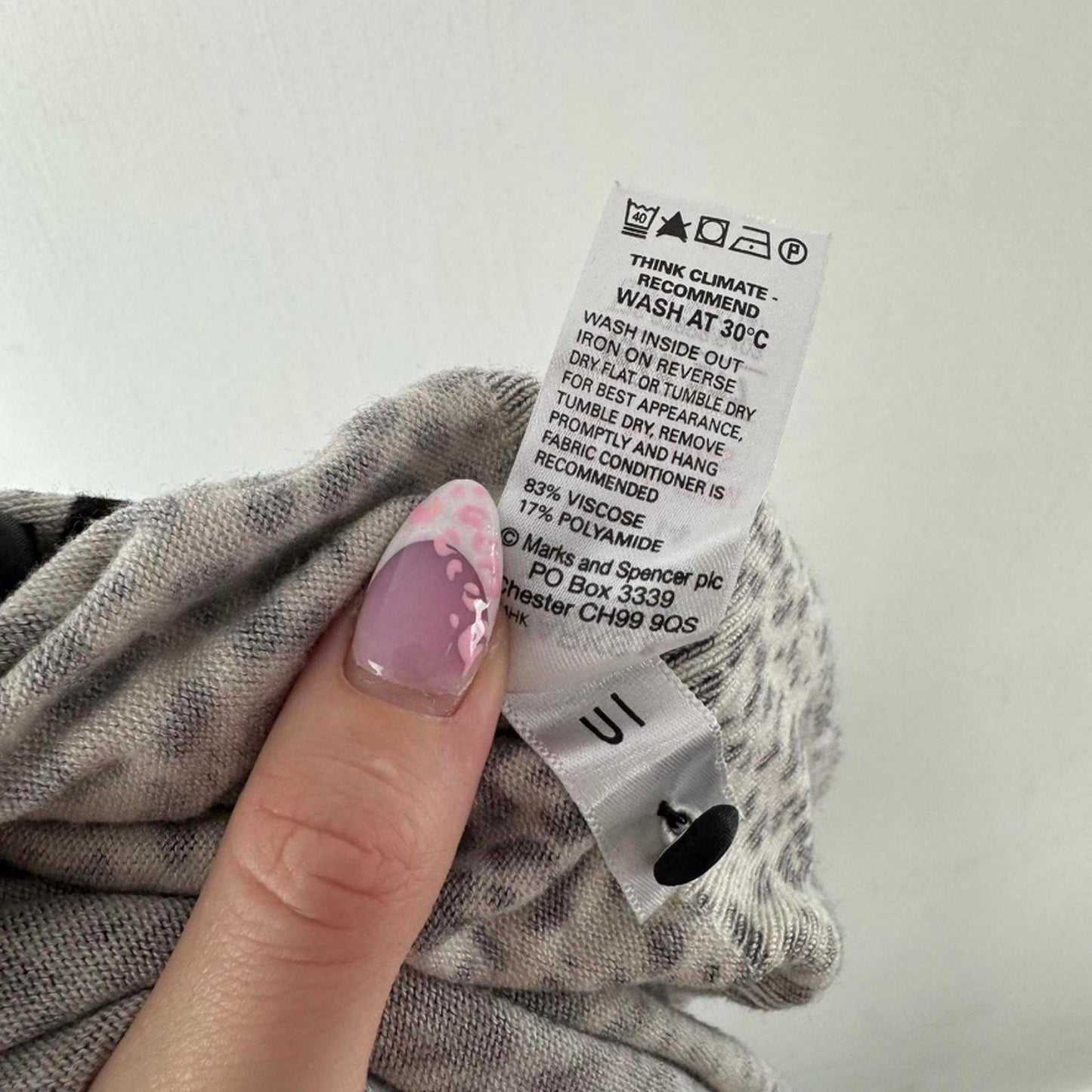 Y2K vintage leopard print fine knit button up cardigan grey black