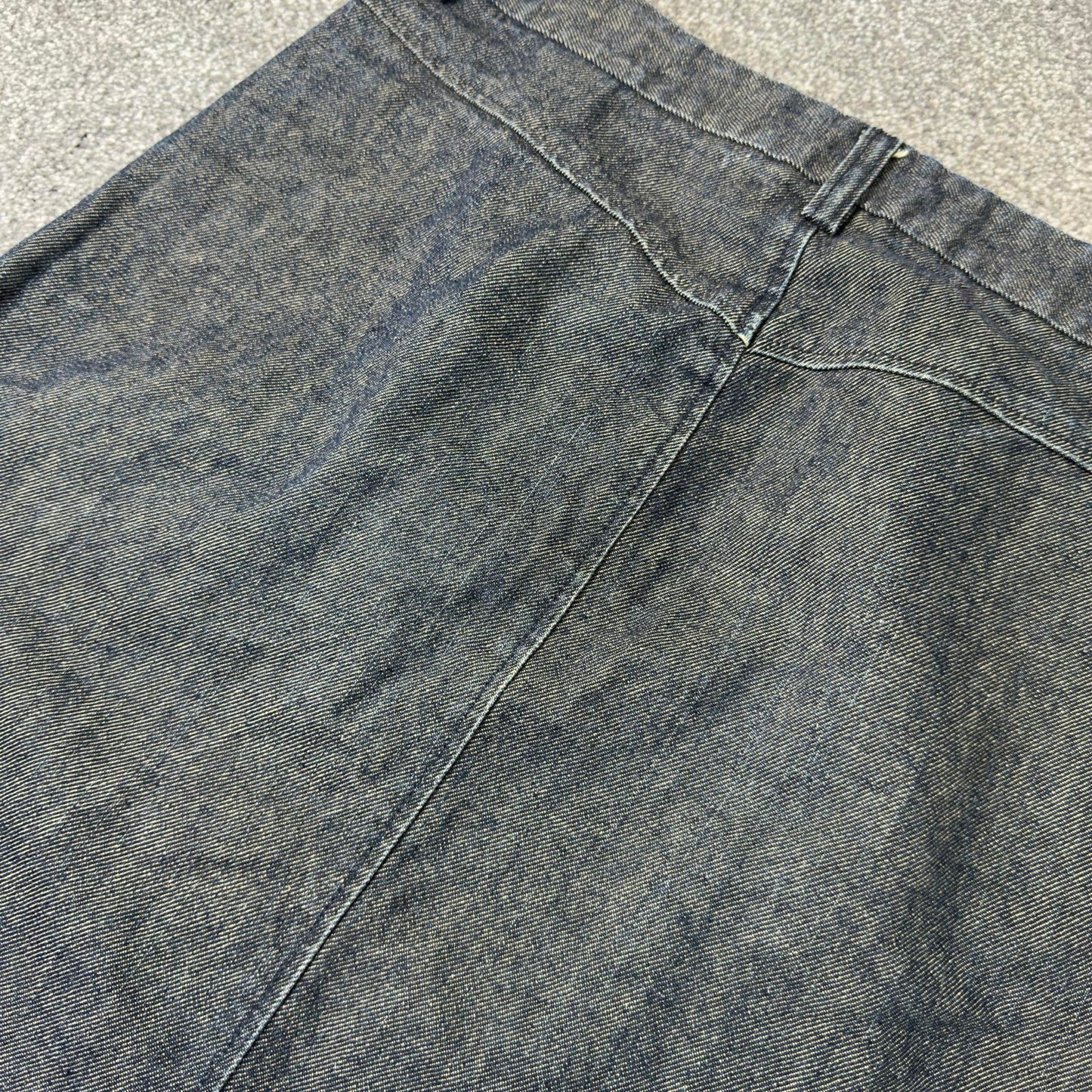 Y2K vintage Diesel low rise denim midi skirt