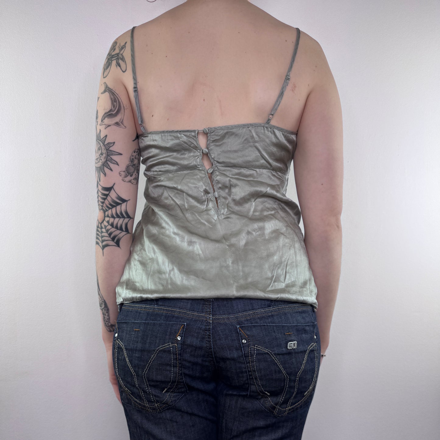 Y2K vintage Topshop silk knot bust cami top