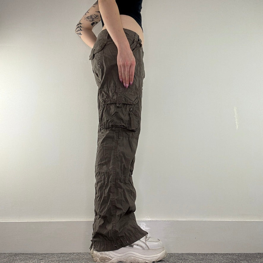 Y2K vintage low rise cargo baggy trousers pockets