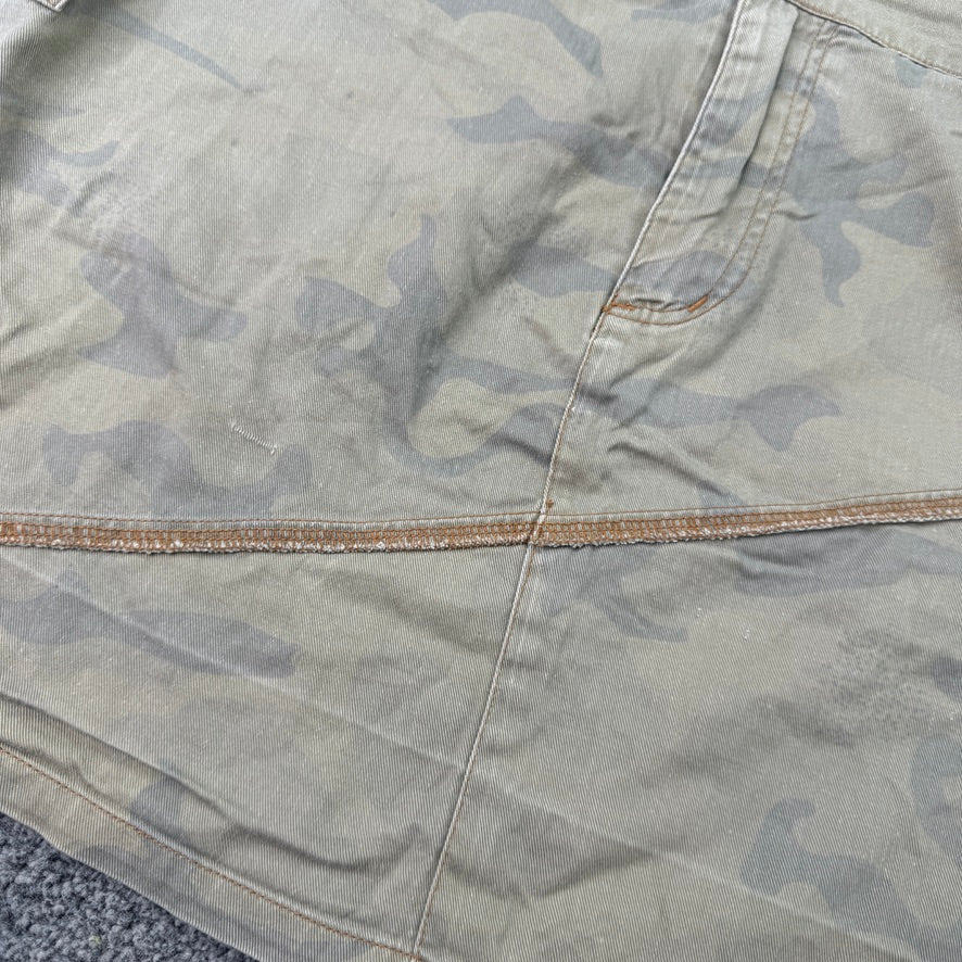 Y2K mid rise cargo camo mini skirt