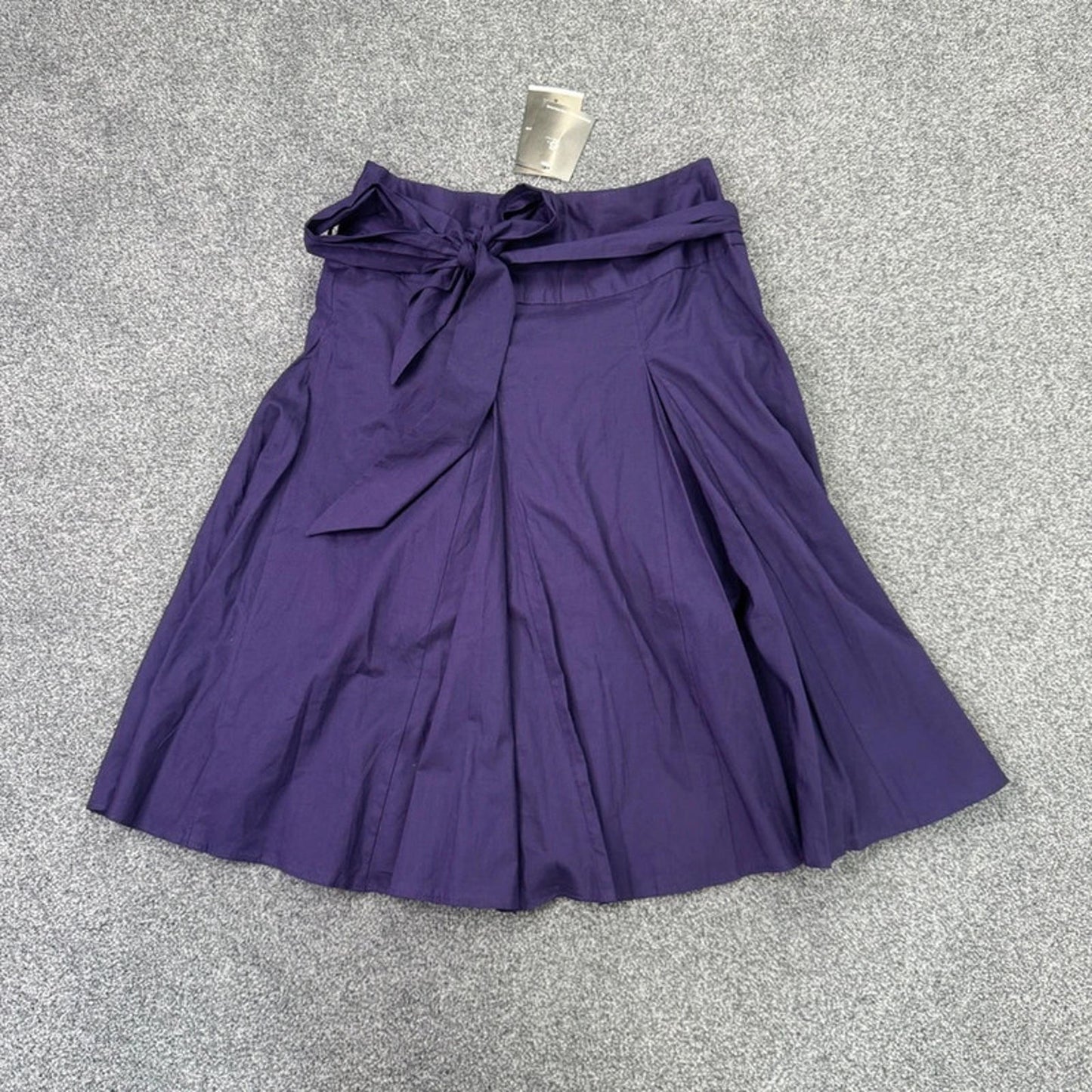 Y2K vintage floaty midi skirt with bow belt a line purple flowy