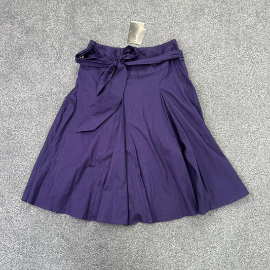 Y2K vintage floaty midi skirt with bow belt a line purple flowy