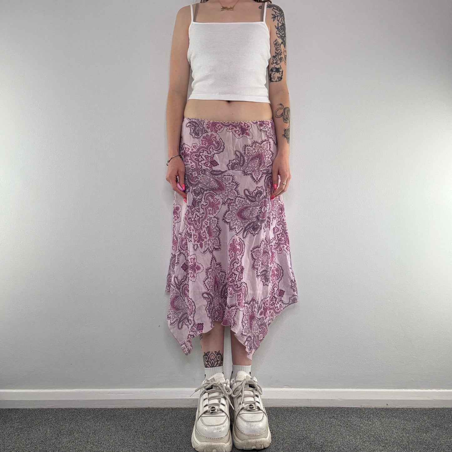 Y2K fairy floaty paisley summer maxi skirt