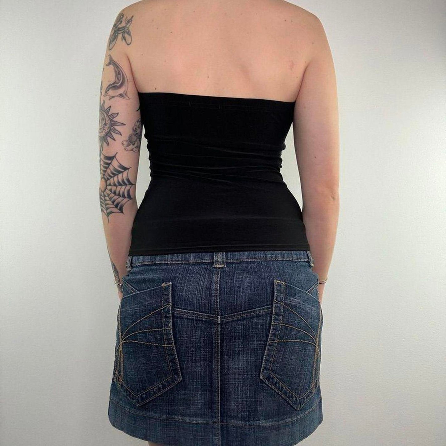 Y2K vintage strapless hook and eye style lace top stretchy red black bandeau