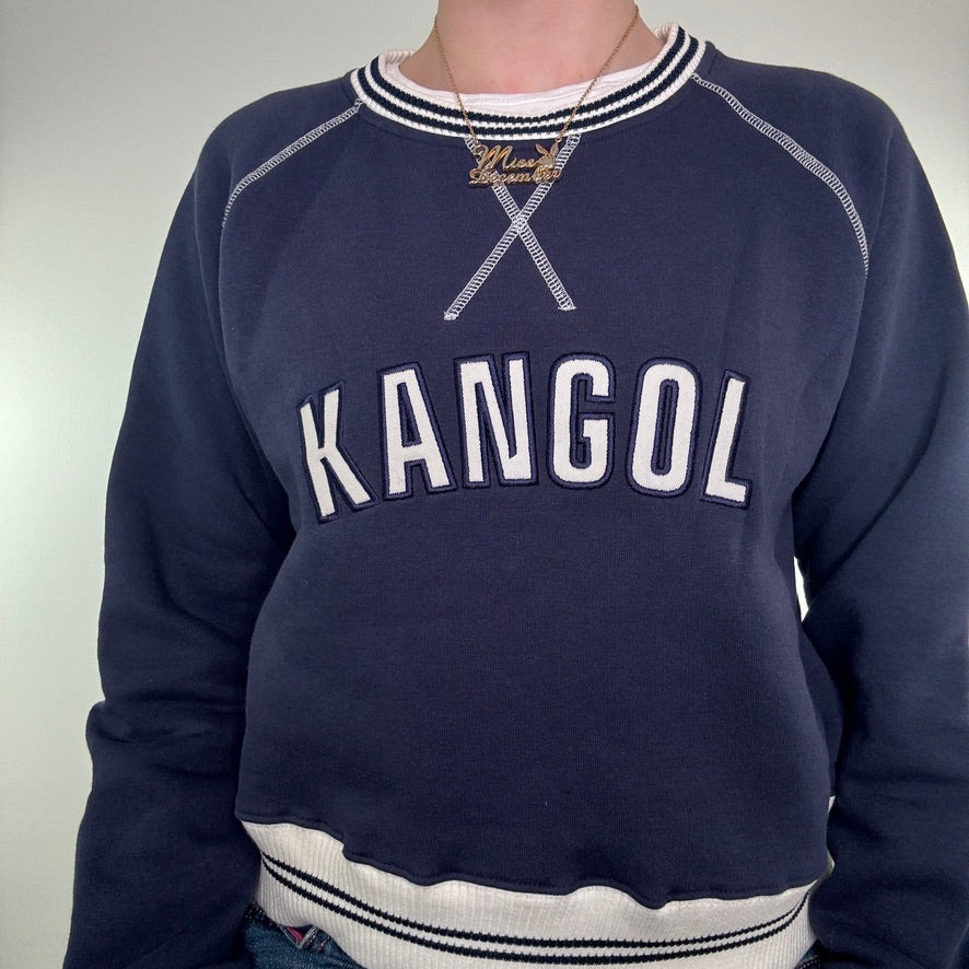 Y2K vintage Kangol short jumper sweatshirt embroidered