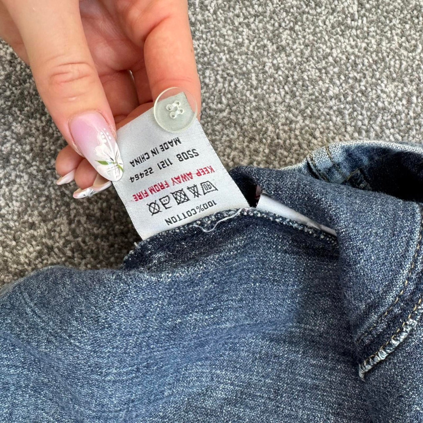Y2K vintage a line faded denim midi skirt with side pockets