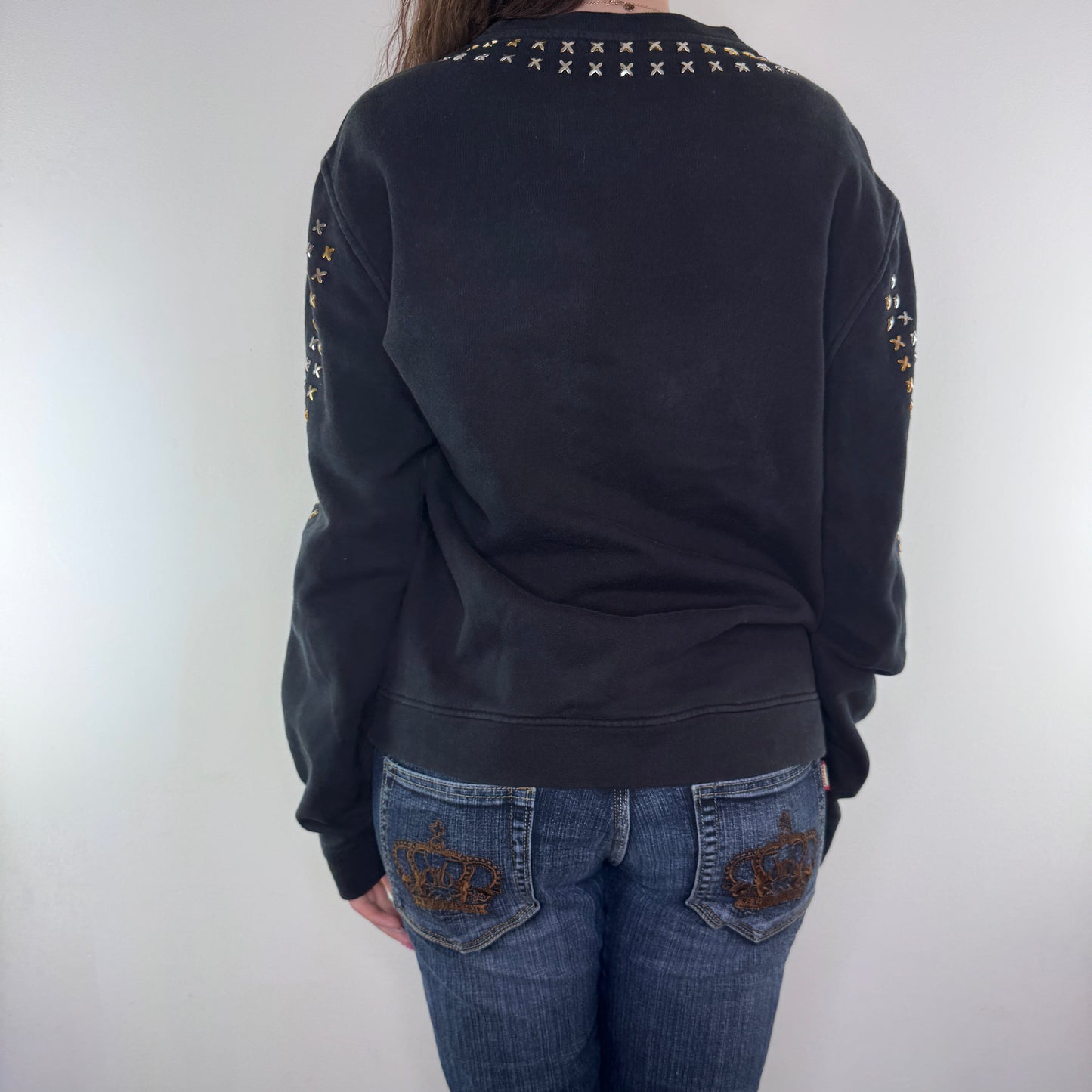 Versace Collection sweatshirt embellished metal cross