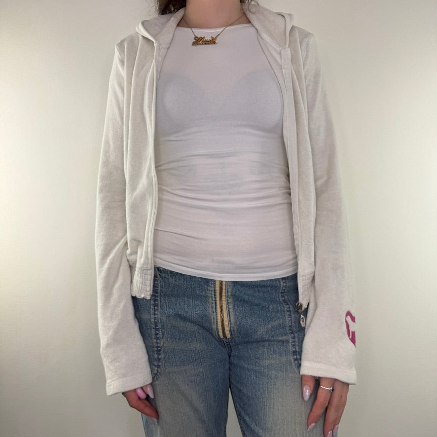 Y2K vintage Victoria’s Secret Pink towelling zip up hoodie