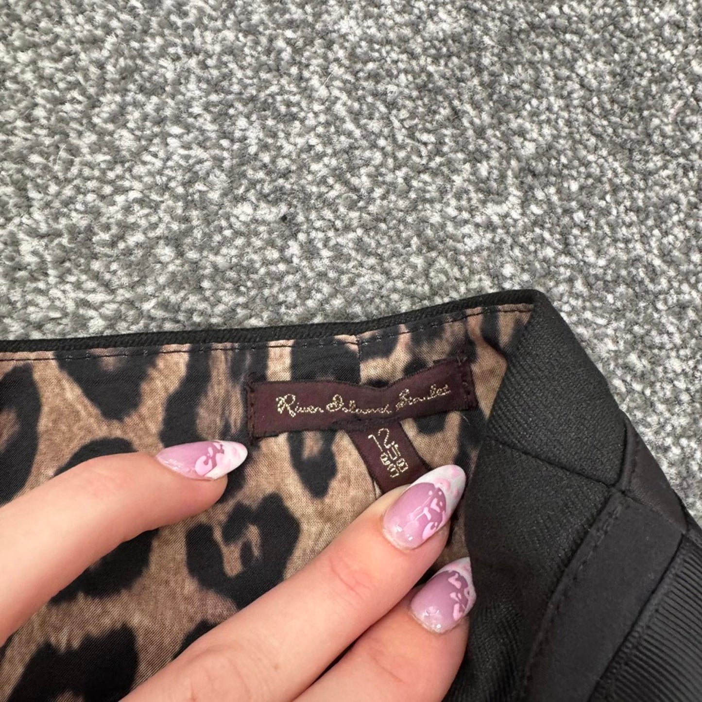 Y2K vintage River Island midi skirt office ruched fitted tailored thigh slit