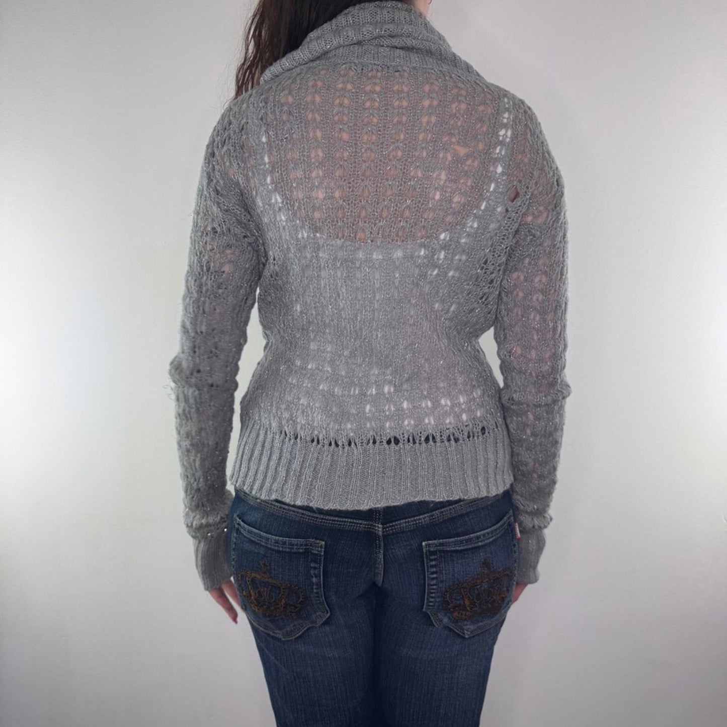 Y2K vintage roll neck knit long sleeve top