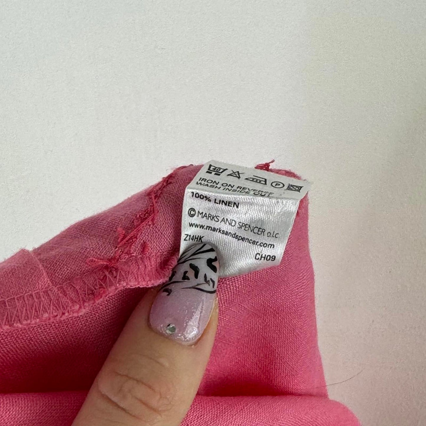 Y2K vintage 100% pure linen cami top adjustable bow beaded chevron stripe pink