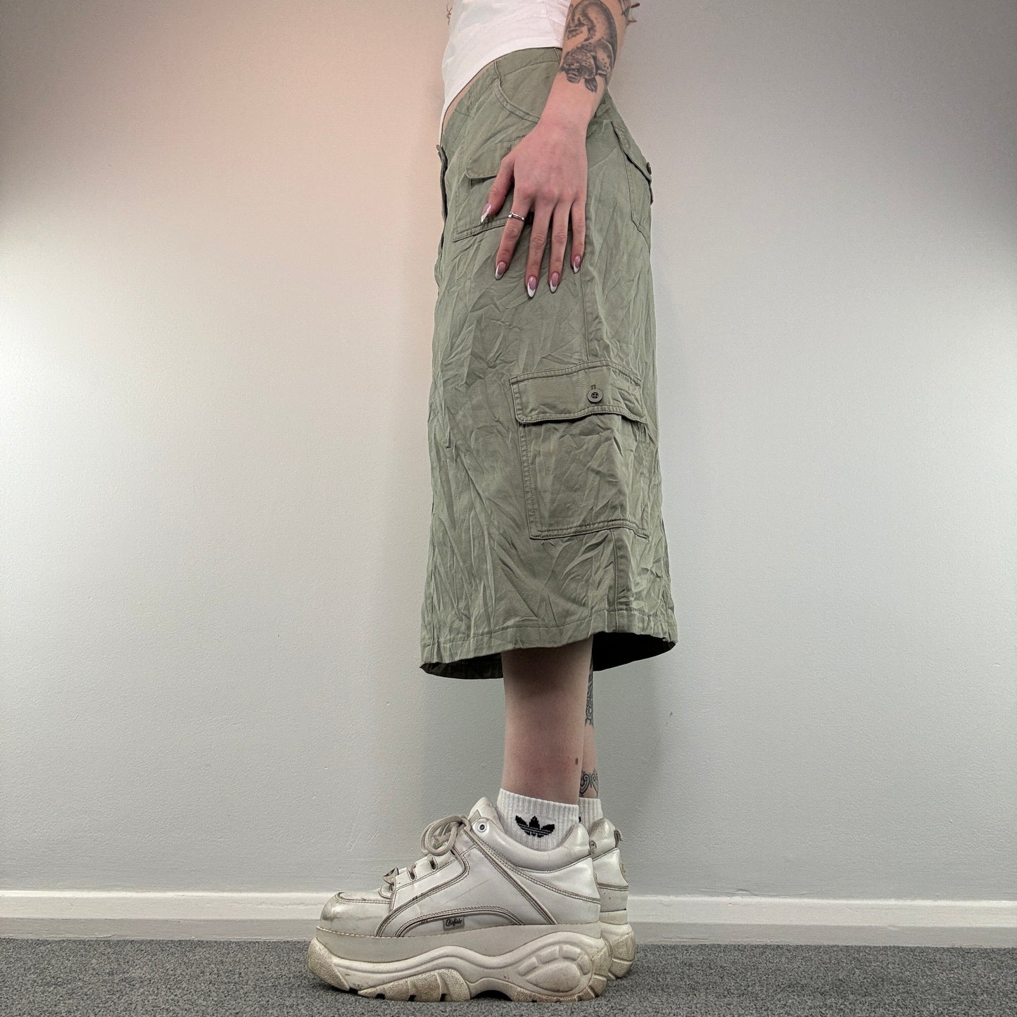 Y2K cargo maxi skirt