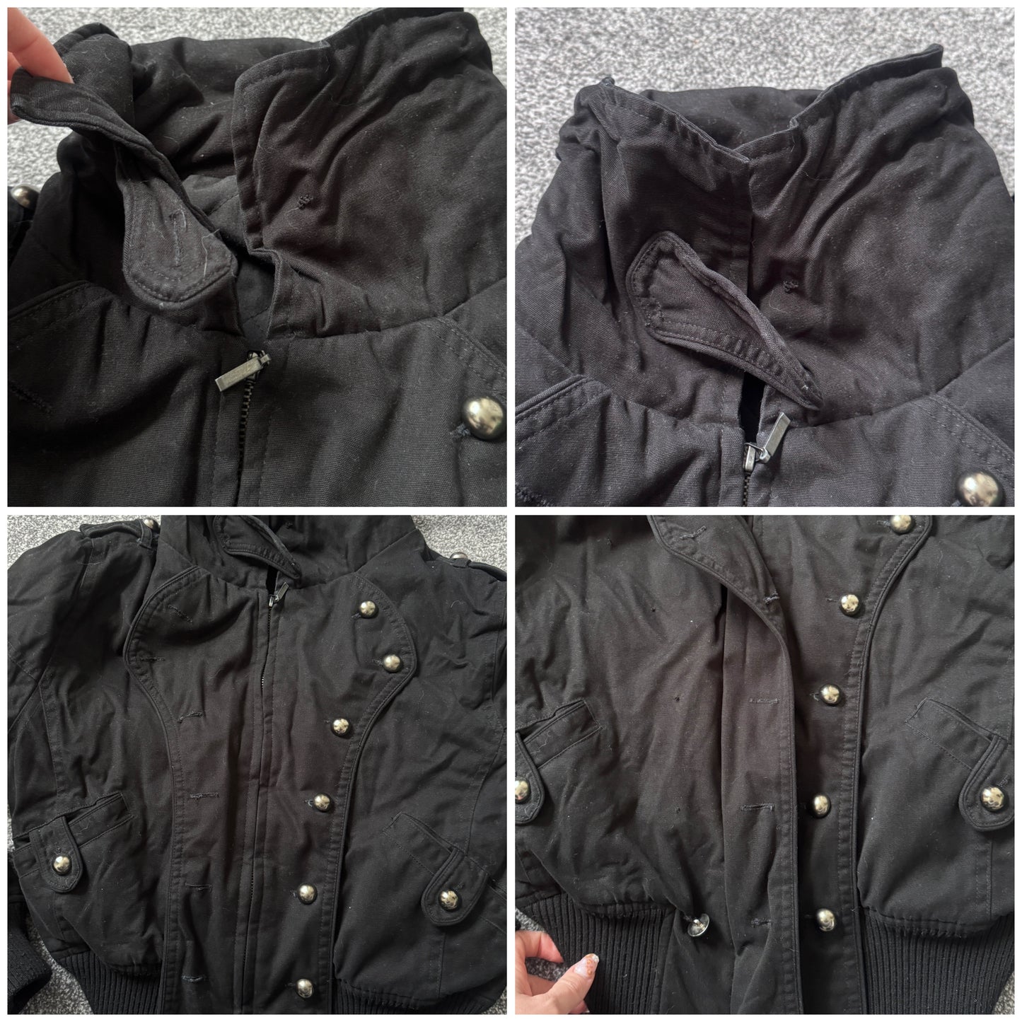 Y2K vintage military zip up short length military style jacket