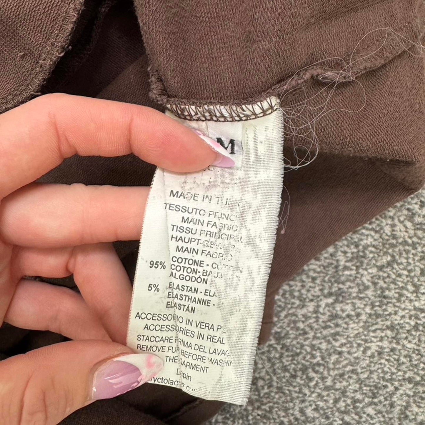 Y2K vintage genuine lapin rabbit fur fitted zip up hoodie camo print archive