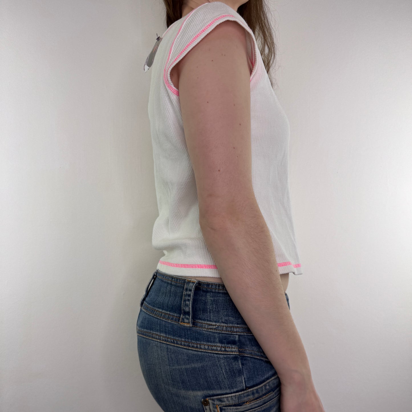 Y2K vintage ribbed sporty t shirt