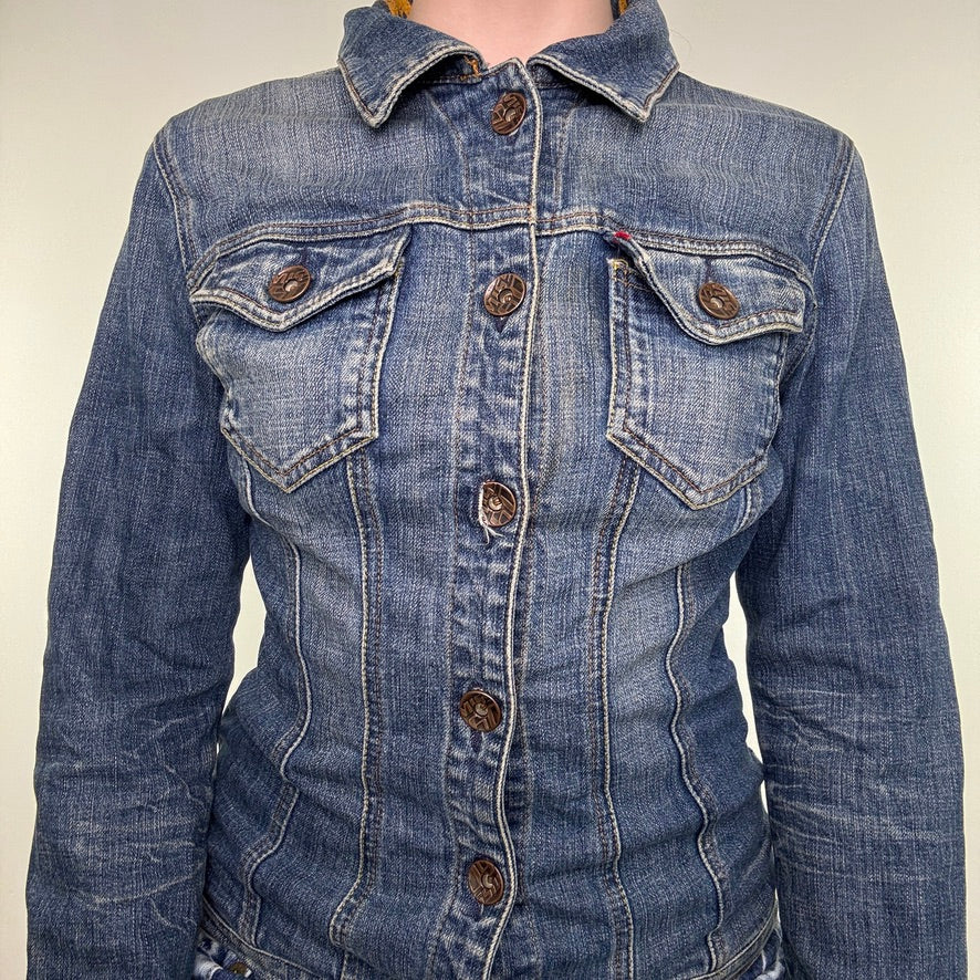 Y2K vintage Miss Sixty fitted button up denim jacket