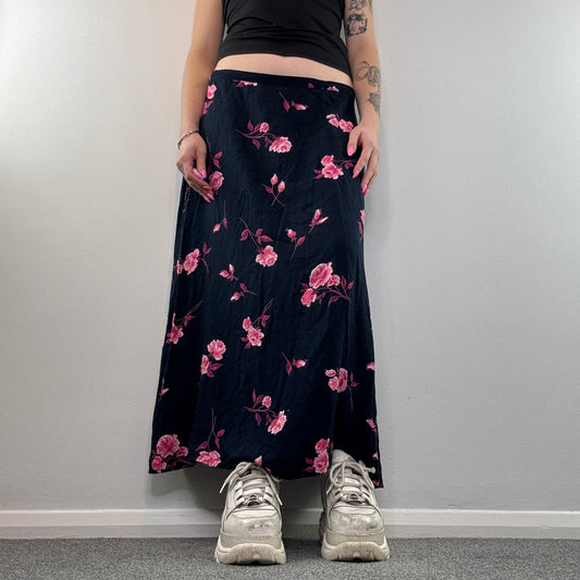 Y2K floral maxi skirt