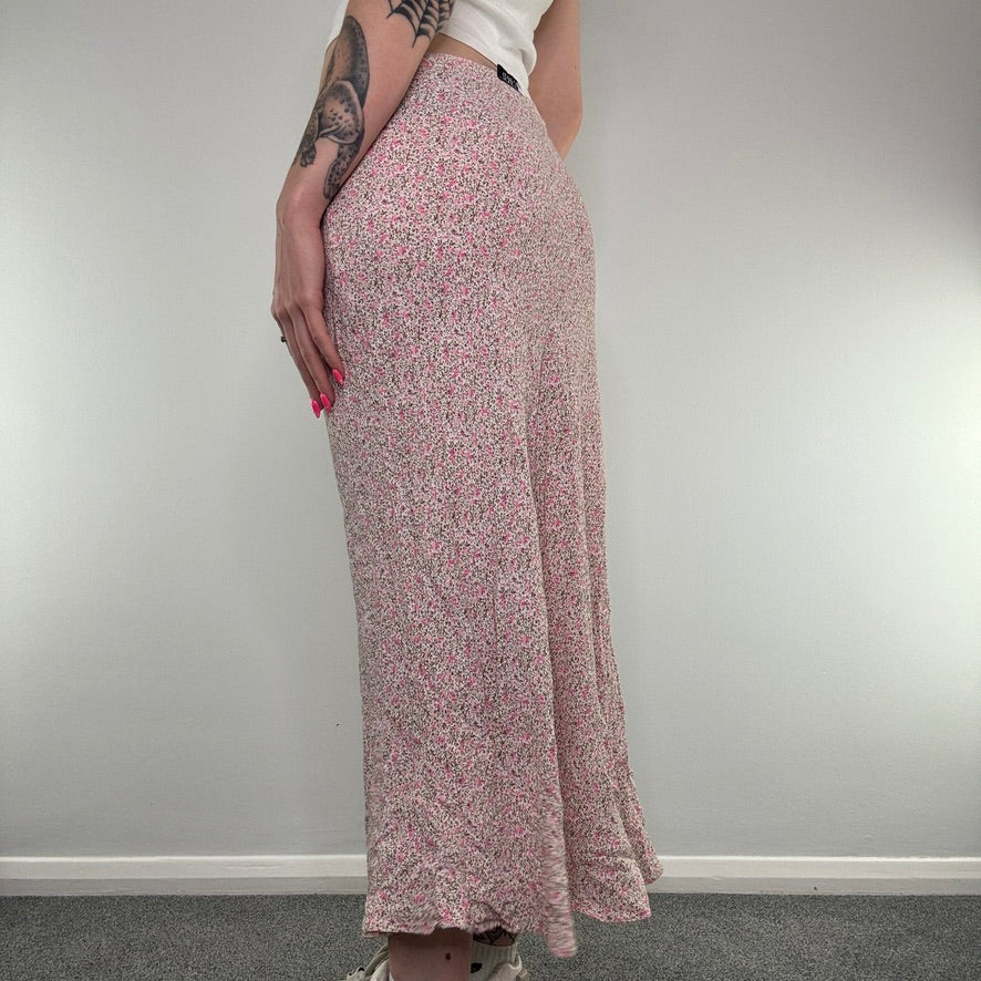 Y2K ditsy floral maxi skirt