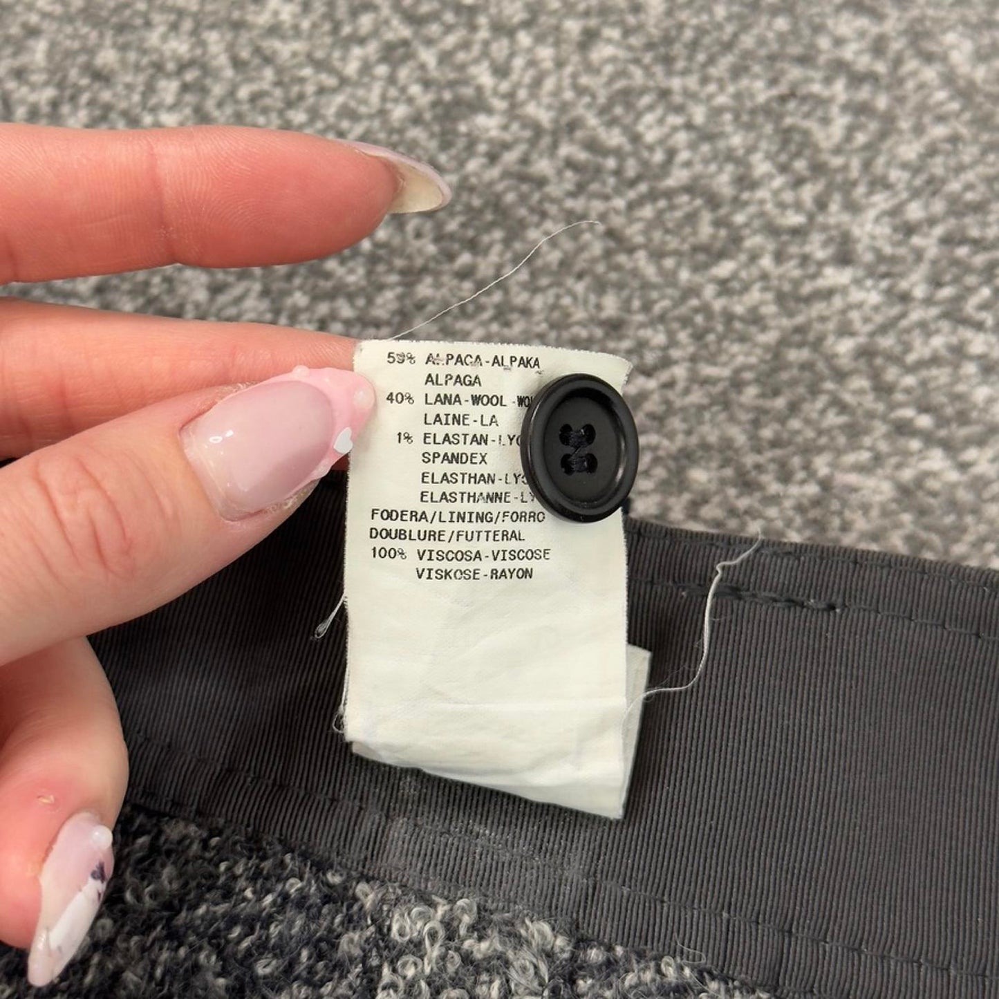 Armani Collezioni midi skirt wool a line velvet trim waistband office formal