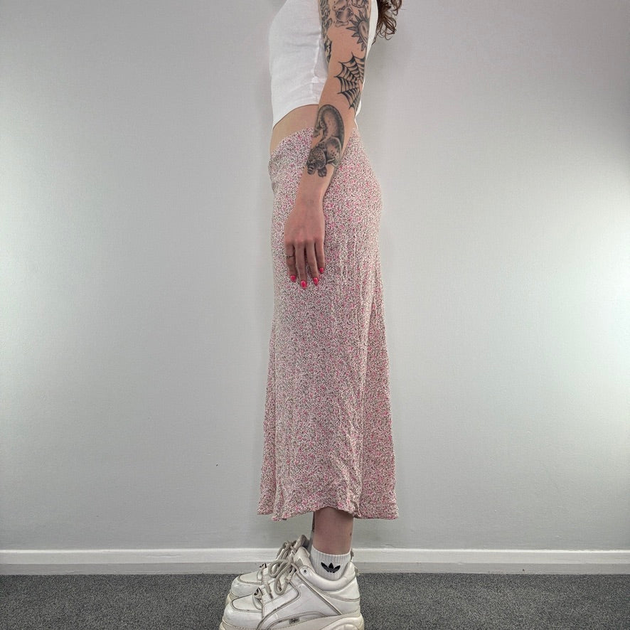 Y2K ditsy floral maxi skirt