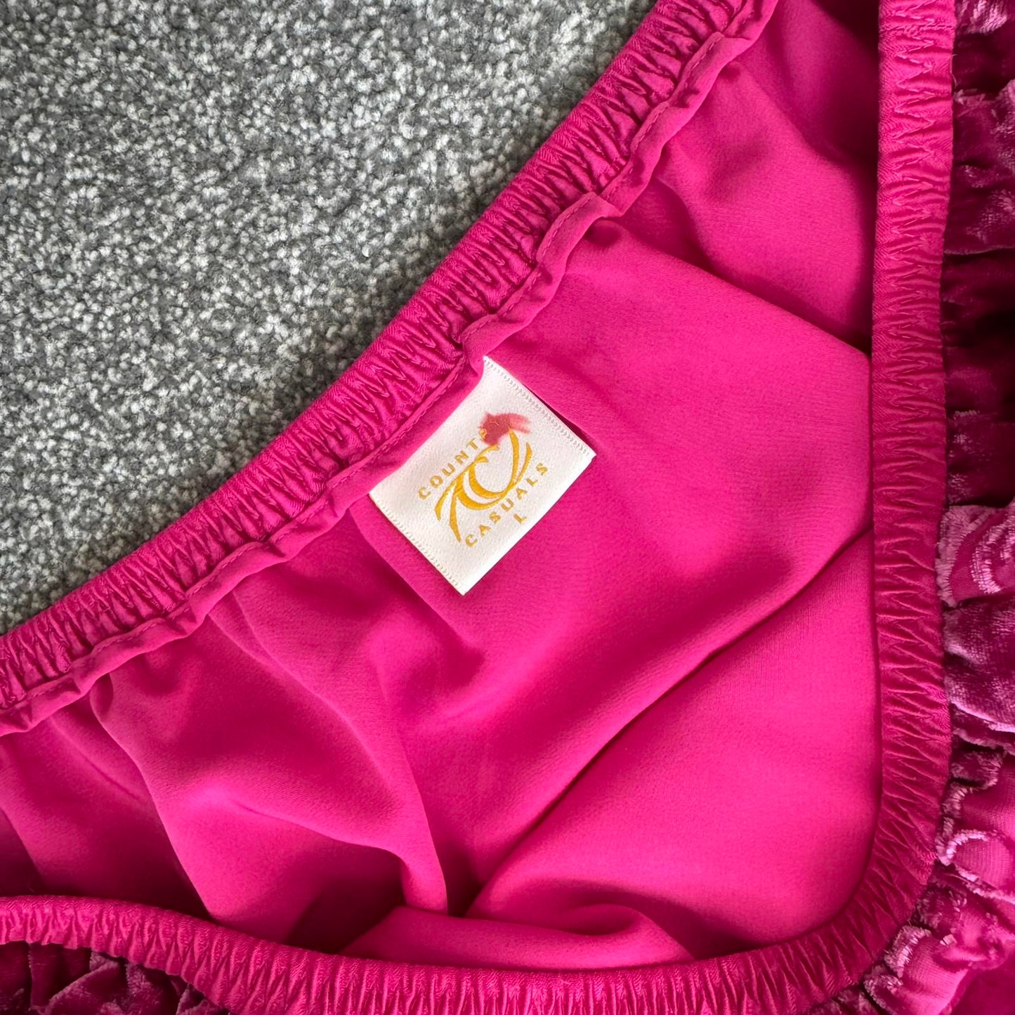 Y2K vintage part silk velour maxi skirt floral a line hot pink stretchy lined