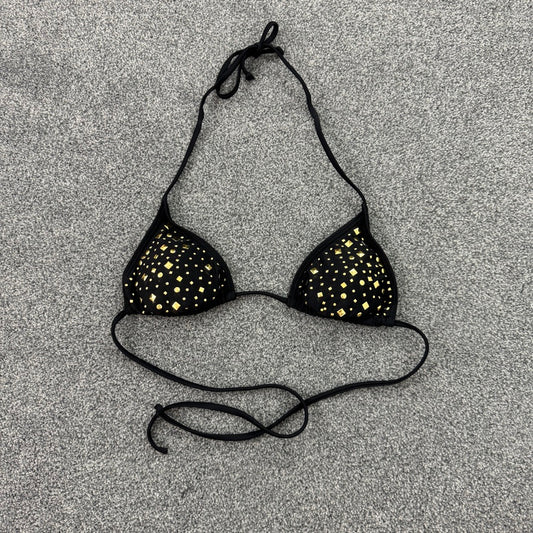 Studded halter neck bikini top