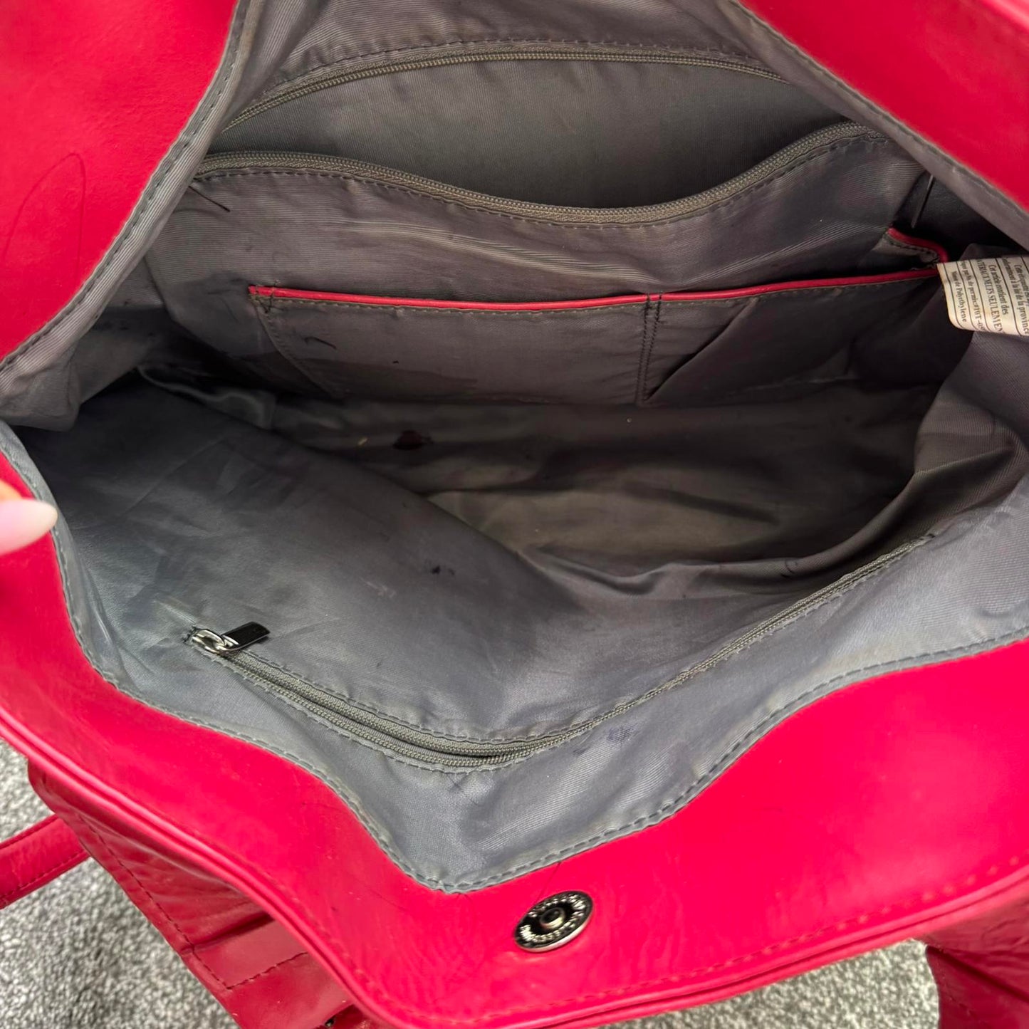 Y2K vintage faux leather pink  large handbag tote crossbody strap