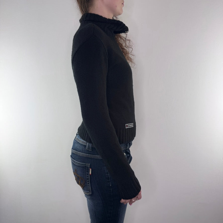 Y2K vintage knit zip up jumper