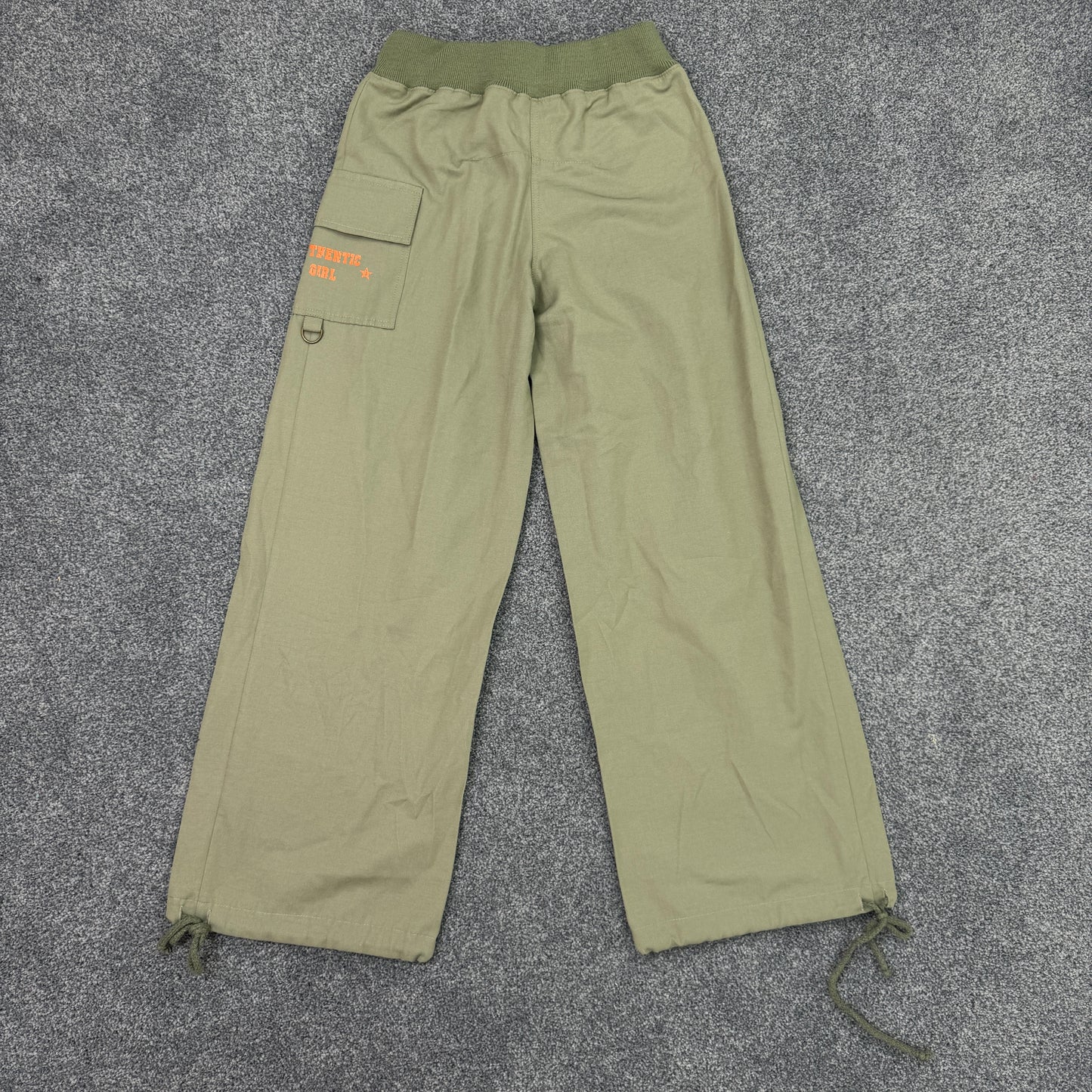 Y2K stretchy waistband cargo baggy trousers