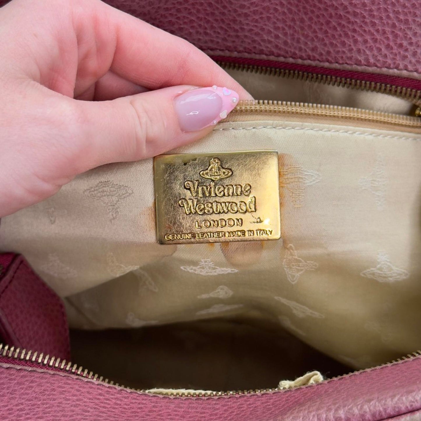 Vintage Vivienne Westwood Yasmine bowling handbag St Tropez cloth leopard print