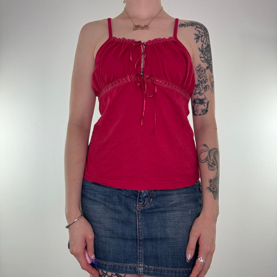 Y2K vintage bow cami top