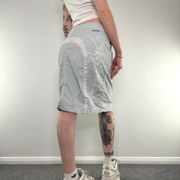 Y2K summer eagle lace up midi skirt