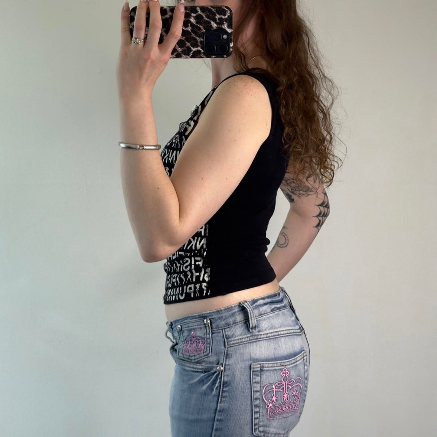 Y2K vintage Punkyfish tank top v neck graphic print text